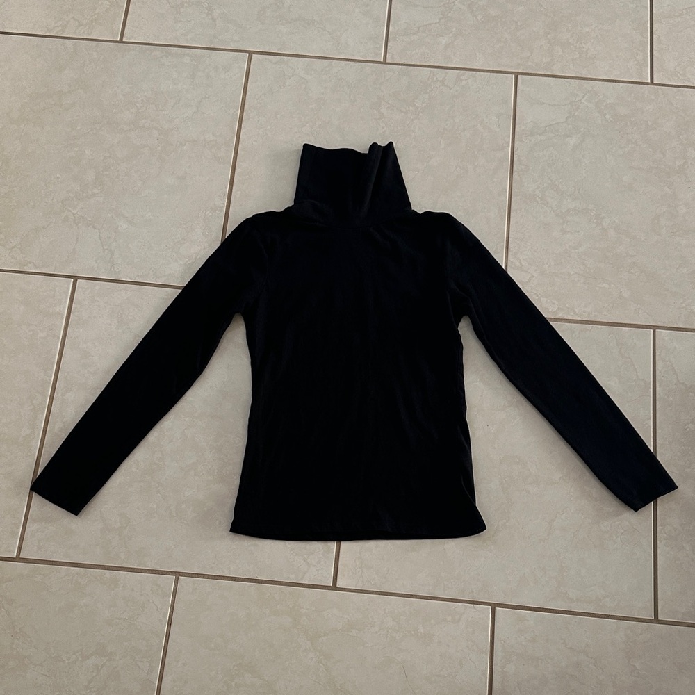 Splash Black Turtleneck Top
